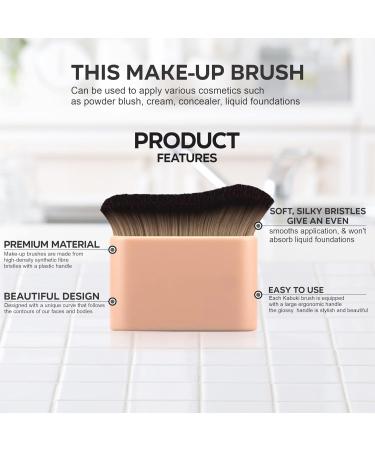 Tanning Brush Self Tan Applicator Instant Facial Tanner Face Leg Body Makeup Blending Brushes Blur Blend Mousse Foundation Blusher Bronzer Powder Contour Application Curved Design Rose Gold (1) - Buy Online on GoSupps.com