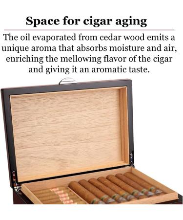 Cigar Boxs Humidors Cigars Case Ceholds 48 Cigars Cigar Box Cigar Humidor Light Cigar Humidor Case - Buy Online on GoSupps.com