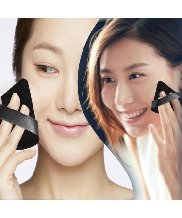 2 Pack Triangle Makeup Puff Set - Reusable Sponge with Strap for Loose Powder & Foundation - Wet/Dry Makeup Tool - Black - Buy Online on GoSupps.com