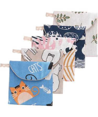 Healifty 20 Pcs Sanitary Napkin Storage Bag - Leaf Knitted Fabric, Gray Bottom - Pack of 4 (1 Count) - Buy Online on GoSupps.com