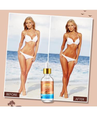 QUANHAO Natural self-tanning face drops 60ml magic body drops fast effect intense tan suitable for all skin types - Buy Online on GoSupps.com