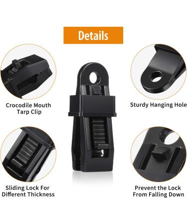 Tarp Clip Crocodile Mouth Multipurpose Secures Clamp with Strong Lock Grip Clamp Trap Clip Camping Clamp Clip Tighten Lock Grip Tent Snap for Outdoor Camping Tent Awning Banner and Cover 20 - Buy Online on GoSupps.com