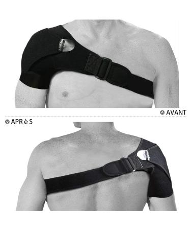 Adjustable Shoulder Support for Tendonitis - Breathable Bandage for Men & Women - Left & Right Shoulder - Buy Online on GoSupps.com