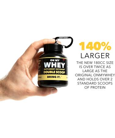OnMyWhey Double Scoop Protein Powder Funnel Keychain 3-Pack - 3 Count (180cc) - Supplement Accessory - Buy Online on GoSupps.com