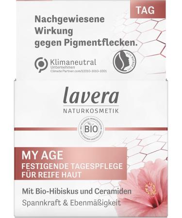 Lavera My Age Consoling Day Care Cream - Organic Hibiscus & Plant Ceramids - Reduces Pigment Spots - Vegan & Certified Natural Cosmetics - 50 ml - Buy Online on GoSupps.com