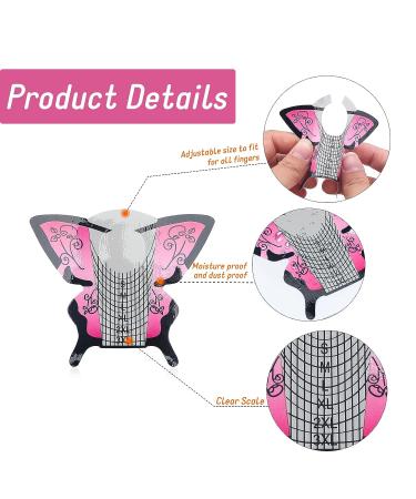 GCQQ 160PCS Butterfly Nail Forms for Builder Gel & Acrylic Nails - Pink - Buy Online on GoSupps.com