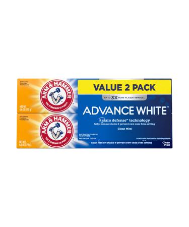 Arm & Hammer AdvanceWhite Extreme Whitening Toothpaste Clean Mint Twin Pack 6.0 oz (170 g) Each