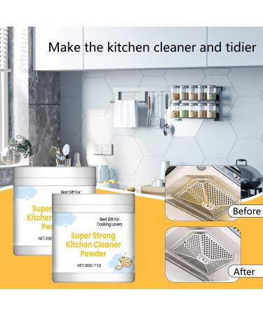 Super Strong Kitchen Cleaner Powder - Upgraded All-Purpose Heavy Duty Degreaser for Stainless Steel | 2PCS Set - International Shipping Available - Buy Online on GoSupps.com