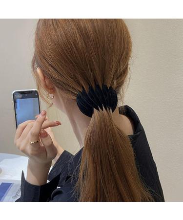 Magic Hair Clip Bird Nest Magic Hair Clip Hair Holder Birds Nest Hair Clip Bun Maker Lazy Birds Nest Plate Hairpin hair bun accessories for women Velvet Hair Clips Expandable Ponytail Holder Black - Buy Online on GoSupps.com