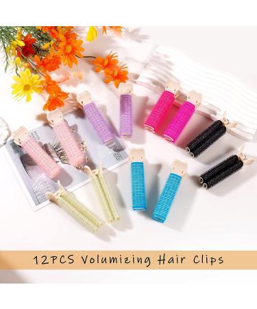 12PCS Volumizing Hair Clips for Styling - Velcro Rollers for Volume & Curly Hair - Color-1 - Buy Online on GoSupps.com