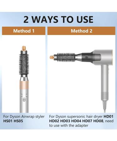 Round Volume Brush and Adapter For Dyson Airwrap HD15 HD01 HD02 HD03 HD04 HD08 Hair Dryer Attachment Hair Tool - Buy Online on GoSupps.com