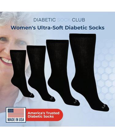Women's Ultra-Soft Diabetic Socks 2 Pair (White, Size 6-10) - Moisture-Wicking, Breathable Support for Neuropathy, Edema & Circulation - Buy Online on GoSupps.com