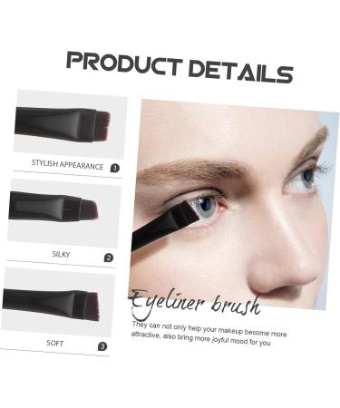 WOONEKY 3pcs Eyeliner Brush Eyebrow Brush Realistic Eyebrow Brush Eye Liner Brush Female Black - Buy Online on GoSupps.com
