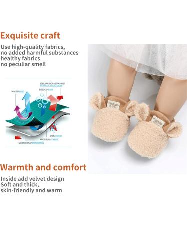 TMEOG Baby Booties Slippers | Infant Boots for First Steps | Winter Sock Crib Shoes for Boys & Girls | 0-18 Months | Khaki Sheep Design - Buy Online on GoSupps.com