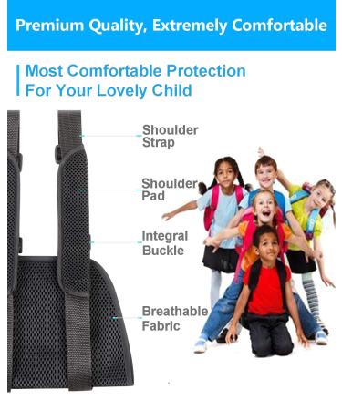 DouHeal Medical Kids Arm Sling - Breathable, Adjustable Toddler Arm Support for Broken Fractured Arm & Shoulder Injury - Pediatric Rotator Cuff and Elbow Immobilizer Band in Black - Buy Online on GoSupps.com