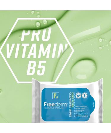 Freederm Fragrance Free Deep Pore Face Cleansing Wipes for Spot Prone Skin Fights Spot Causing Bacteria Biodegradable 25-count - Buy Online on GoSupps.com