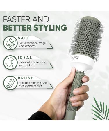Beauty Carves Round Hair Brush 45mm - Nano Ionic Heat Resistant Tech - Professional Styling & Shining Texture - Buy Online on GoSupps.com
