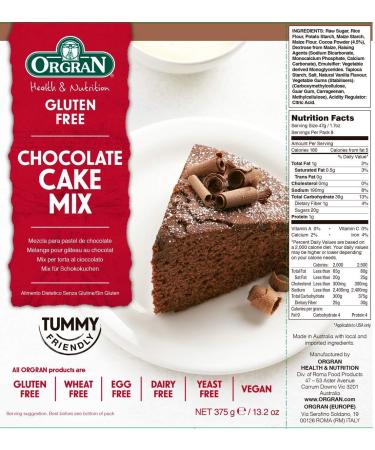 Orgran Chocolate Cake Mix 375g - Gluten Free Dessert Mix - Buy Online on GoSupps.com