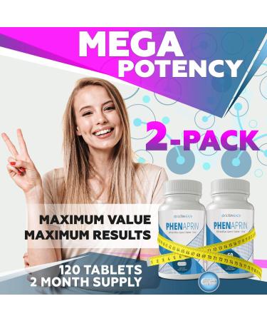 PhenAprin Diet Pills (Pack of 2) - Powerful Thermogenic Fat Burner and Metabolism Support - Buy Online on GoSupps.com