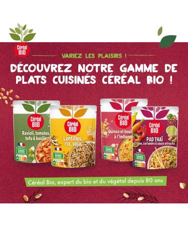 Organic Thai Curry Cereal Vegetables Chickpeas Coconut Milk & Lemongrass - Microwavable Sachet Quick to Reheat - Vegan - Buy Online on GoSupps.com