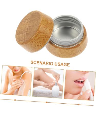 TENDYCOCO Aluminum Tin Box Empty Cream Jar Lip Balm Containers Tins Sample Containers Small Containers Aluminum Tin Cans Empty Makeup Jars Candle Tin Jar Travel Bamboo Daily Use Screw Cap - Buy Online on GoSupps.com