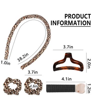 Women's Heatless Curling Headband for Long Hair - No Heat Rollers for Effortless Curls - Leopard Print Hair Curler Set - Buy Online on GoSupps.com
