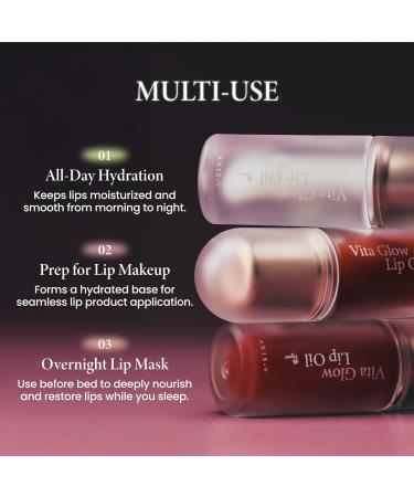 AXIS-Y Vita Glow Lip Oil with Vitamin E & Ceramide - Nourishing & Revitalizing Dry Chapped Lips with Long Lasting Moisturization - Vegan Korean Skin Care Lip Treatment - 0.13 fl. oz. (Cozy Fig) - Buy Online on GoSupps.com