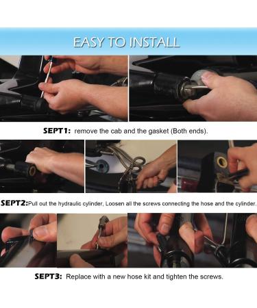 Mercruiser Alpha One I & Gen Two II Trim Tilt Hydraulic Ram Cylinder Hose Kit - 16-3/16 - High Quality & Durable - Buy Online on GoSupps.com