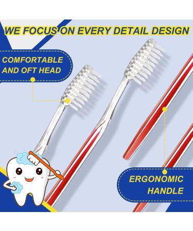 Patelai Individually Wrapped Toothbrush Bulk Disposable Travel Toothbrushes Soft Bristle Tooth Brush Single Pack for Camping Adults Kids Hotels Guest Toiletries 100 Pcs - Red - Buy Online on GoSupps.com