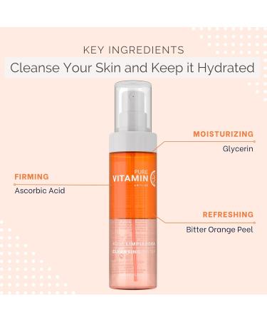Noche Y Dia Vitamin C Cleanser for Mature Skin | Anti-Aging Face Wash & Makeup Remover - 150mL Made in Spain - Buy Online on GoSupps.com