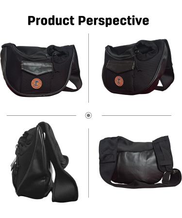 Petcute Portable Dog Carrier Bag for Small Dogs | Hands-Free Breathable Mesh Transport Bag | Up to 9kg - Black - Buy Online on GoSupps.com