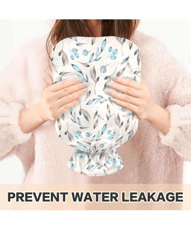 NAANLE 1L Transparent Heat Bottle with Watercolor Flower Branches - Hot Water Bottle for Bed Hands & Feet - Pain Relief & Heat Therapy - Buy Online on GoSupps.com