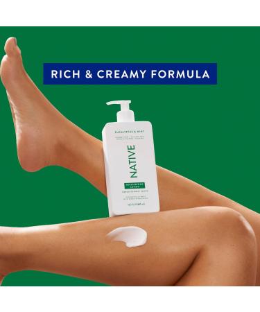 Native Body Lotion - Plant-Based Moisturizers for Men & Women | Eucalyptus & Mint | Restores Dry Skin | 16.5 fl oz - Buy Online on GoSupps.com