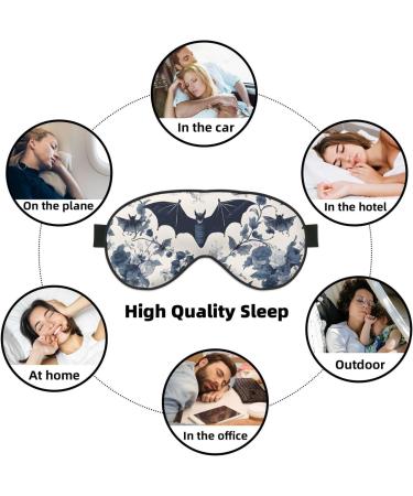 Bat Pattern Sleep Mask - Reusable Soft Blackout Eye Mask for Better Sleep & Travel | Gifts for Him & Her - Buy Online on GoSupps.com