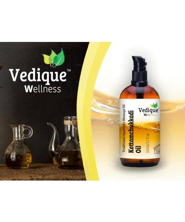 Vedique Kottamchukkadi Oil 500ml | Ayurvedic Massage Oil for Muscles & Joints | 10 Medicinal Herbs | Vata Balancing | All-Natural Herbal Remedy - Buy Online on GoSupps.com