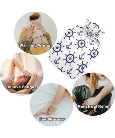NAANLE OCEAN 1L Transparent Hot Water Bottle - Versatile Anchor Design for Pain Relief & Cozy Warmth | Ideal for Bed Hands & Feet - Buy Online on GoSupps.com