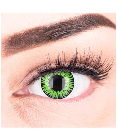 Colored green contact lenses Anime Werewolf Green Circle Lenses Without strength Heroes of Cosplay strongly opaque intense colors with free lentil containers colored for Halloween carnival