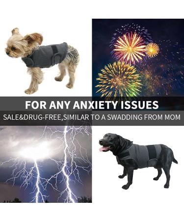 Dog Calming Jacket | Thunder Wrap for Stress Relief | Reflective Comfort Vest - Heather Gray - Buy Online on GoSupps.com
