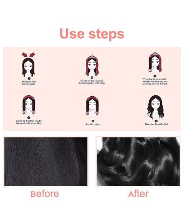 Silk Ribbon Pink Heatless Hair Curler - Soft Rubber Hair Rollers for Sleeping Curls - Buy Online on GoSupps.com