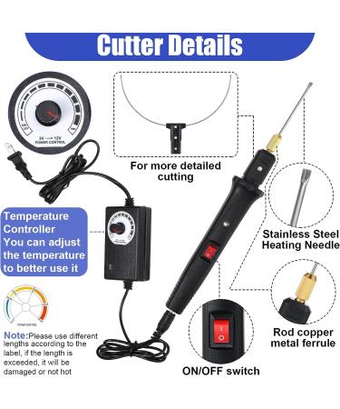 Hot Wire Foam Cutter Kit with Temperature Controller - Electric Cutting Machine for Art Craft EVA Foam Carving (Black) - Buy Online on GoSupps.com
