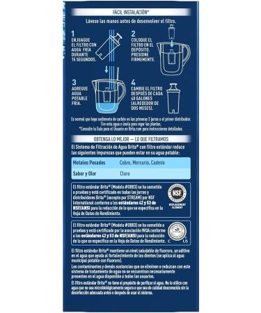 Brita Standard Water Filter Replacement - 3 Count, BPA Free for Pitchers & Dispensers - Buy Online on GoSupps.com
