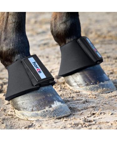 Buy HORZE Horse Bell Boots ProBell - Durable Jumping Boots with Velcro Fastener Set of 2 Black XL - Fast International Shipping! - Buy Online on GoSupps.com