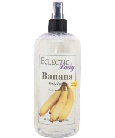 Banana Body Spray (Double Strength) 16 ounces Body Mist for Women with Clean Light & Gentle Fragrance Long Lasting Perfume with Comforting Scent for Men & Women Cologne with Soft Subtle Aroma Double Strength 16 Fl Oz (Pack of 1)