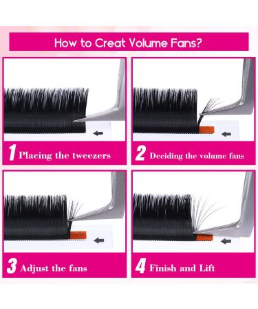 Self-Flee Eyelashes | D Curl 15-20mm Mixed Length Volume Lashes - Easy Fan 0.10mm Individual Extensions for Stunning Looks - Buy Online on GoSupps.com