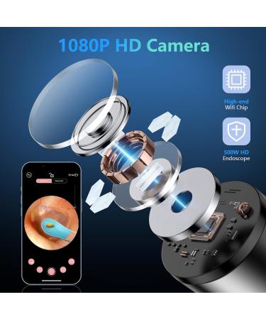 Premium Ear Wax Removal Otoscope Kit - 1080p HD WiFi 7 Functions LED Lights for Adults & Children - Compatible with All Smart Devices - Buy Online on GoSupps.com