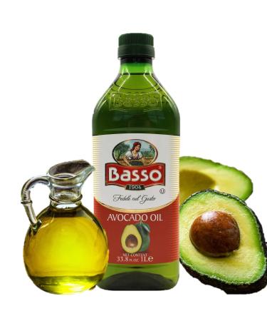 Avocado Oil, 1 Liter, Cooking, Salads, Smoothies, Shakes, Healthy Antioxidant, All Natural, Non GMO, High Heat Cooking Smoke Point, Paleo, Keto Friendly, Basso 1904