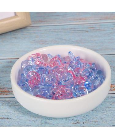 100 Pack Acrylic Baby Pacifiers - Colorful Soothing Toys for Birthdays & Baptism - Pink & Blue Party Decorations - Buy Online on GoSupps.com