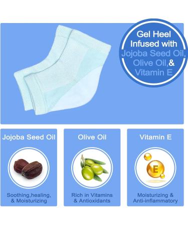 Moisturizing Gel Socks for Dry Cracked Heels - Foot Spa Treatment for Softening and Hydrating Heels (1 Pair) - Buy Online on GoSupps.com