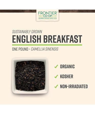 Frontier Organic English Breakfast Tea 16 oz - Premium Natural Blend - Buy Online on GoSupps.com