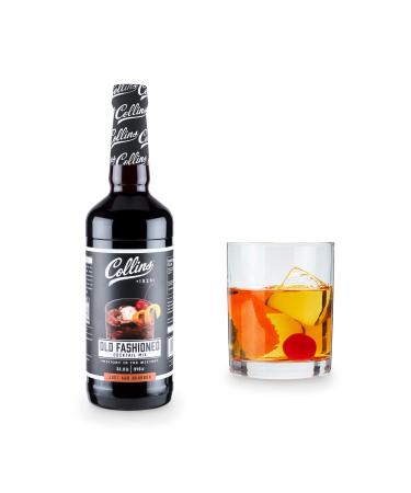Collins Old Fashioned Mix | Made With Real Brown and Sugar Cherry Juice With Natural Flavors | Classic Cocktail Recipe Ingredient, 32 fl oz